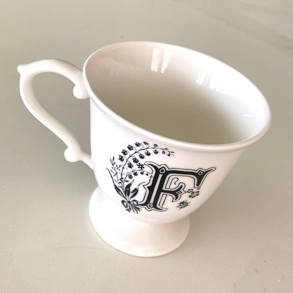 Anthropologie Missus Monogram Initial F Coffee Tea Mug Cup - Picture 1 of 6